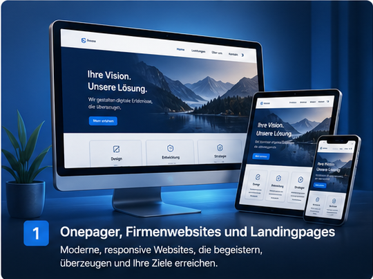 Grafik für Onepager, Firmenwebsites und Landingpages